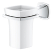Grohe Grandera Bekerhouder - met glas - wandmontage - chroom/wit SW930502
