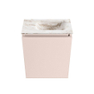 MONDIAZ TURE-DLUX 40cm toiletmeubel Rosee. EDEN wastafel Frappe positie rechts. Zonder kraangat. SW1102982