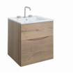 Crosswater Glide II Wastafelonderkast - 50x45x52cm - 2 lades - greeploos - windsor oak SW487200