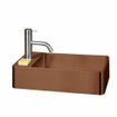 Qisani Vanity 22x40x10cm fontein 1 kraangat met afvoerplug Copper SW203621