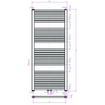 Royal plaza Sorbus r radiator 60x140 n30 735w recht mi.aansl.wit 9016 (zonder bevestigingsmateriaal en licht beschadigd) - OUTLET UDEN STORE30363