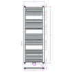 Royal Plaza Sorbus r radiator 50x140 628w recht met midden aansluiting wit GA30923