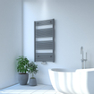 Rosani Exclusive line 2.0 radiator 60x120cm 617watt recht middenaansluiting structuur grijs metallic SW204505