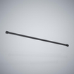 Wiesbaden Slim profielset met stabilisatiestang 120 cm mat zwart SW203911