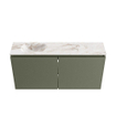 MONDIAZ TURE-DLUX 100cm toiletmeubel Army. EDEN wastafel Frappe positie links. Met 1 kraangat. SW1102678