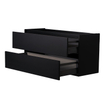 Wiesbaden Marmaris onderkast met 2 laden 2 uitsparingen 120 x 45 cm mat zwart SW545286