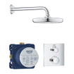 GROHE Grohtherm Perfect Regendoucheset - hoofdddouche 21cm - 1 functies - rechthoekig afbouwdeel - chroom SW236923