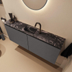 MONDIAZ TURE-DLUX 120cm toiletmeubel Dark Grey. EDEN wastafel Lava positie midden. Met 1 kraangat. SW1103817