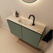 MONDIAZ TURE-DLUX 80cm toiletmeubel Army. EDEN wastafel Frappe positie midden. Met 1 kraangat. SW1102651