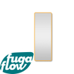 FugaFlow Eccelente Arredo 2.0 Rectangle spiegel badkamerspiegel - 140x50cm - rechthoek - afgerond - frame - mat goud SW1123422
