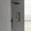 Villeroy & Boch Universal Showers hoofddouche - 35cm - vierkant - mat zwart SW974378