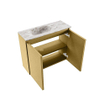 MONDIAZ TURE-DLUX 60cm toiletmeubel Oro. EDEN wastafel Glace positie links. Zonder kraangat. SW1103428