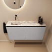 MONDIAZ TURE-DLUX 100cm toiletmeubel Plata. EDEN wastafel Glace positie links. Zonder kraangat. SW1103465