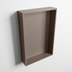 Mondiaz Easy nis 29.5x44.5x8cm - inbouw/opbouw - 1 open vak - Solid surface - Smoke SW643657