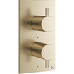 Crosswater MPRO regendouche 20cm inclusief inbouw thermostatische douchekraan, plafondarm en handdouche in geborsteld messing (goud) SW223267