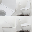 Tiger Elvas Toiletbril met deksel Duroplast Wit SW877262