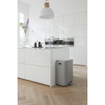 Brabantia Bo Pedaalemmer - 2x30 liter - 2 kunststof binnenemmers - mineral concrete grey SW1117457