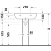 Duravit D-code wastafel 60 cm wit 0315102