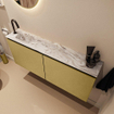 MONDIAZ TURE-DLUX 120cm toiletmeubel Oro. EDEN wastafel Glace positie links. Met 1 kraangat. SW1103436