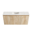 MONDIAZ TURE-DLUX 100cm toiletmeubel Washed Oak. EDEN wastafel Ostra positie midden. Zonder kraangat. SW1105148