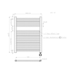 Best Design Senden elektrische radiator 80x60cm 380watt wit glans SW811983
