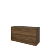 Proline Top badkamermeubelset - 120x46x63.2cm - wastafelblad - a symmetrisch - MFC Cabana oak SW350402