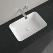 Villeroy & Boch Architectura onderbouwwastafel 62x42x18cm Rechthoek met overloopgat Wit Alpin glans Ceramic+ SW762370
