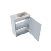MONDIAZ TURE-DLUX 40cm toiletmeubel Clay. EDEN wastafel Glace positie rechts. Zonder kraangat. SW1103184