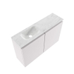 MONDIAZ TURE-DLUX 80cm toiletmeubel Cale. EDEN wastafel Opalo positie links. Zonder kraangat. SW1104219