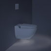 Laufen Cleanet RIVA Douche WC 35.5x60x41.5cm diepspoel incl. closetzitting met deksel en softclose keramiek mat wit mat SW224214