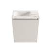 MONDIAZ TURE-DLUX 40cm toiletmeubel Linen. EDEN wastafel Frappe positie links. Met 1 kraangat. SW1102819