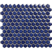 The Mosaic Factory Barcelona mozaïektegel - 26x30cm - wandtegel - Zeshoek/Hexagon - Porselein Cobalt Blue Glans SW258544