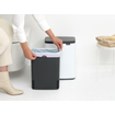 Brabantia Bo Afvalemmer - 12 liter - kunstof binnenemmer - wit SW1026523