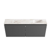 MONDIAZ TURE-DLUX 120cm toiletmeubel Dark Grey. EDEN wastafel Frappe positie rechts. Zonder kraangat. SW1102731