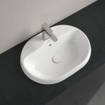 Villeroy & Boch Architectura inbouwwastafel 60x45x17cm Ovaal 1 kraangat met overloopgat Wit Alpin glans Ceramic SW762350