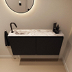 MONDIAZ TURE-DLUX 100cm toiletmeubel Urban. EDEN wastafel Glace positie links. Met 1 kraangat. SW1103143