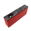 MONDIAZ TURE-DLUX 120cm toiletmeubel Fire. EDEN wastafel Lava positie links. Met 1 kraangat. SW1103779