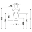 Duravit DuraStyle urinoir spoelrandloos met sproeikop met achterinlaat met vlieg met wondergliss wit SW54243