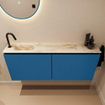MONDIAZ TURE-DLUX 120cm toiletmeubel Jeans. EDEN wastafel Frappe positie links. Met 1 kraangat. SW1102815