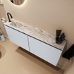 MONDIAZ TURE-DLUX 120cm toiletmeubel Clay. EDEN wastafel Glace positie links. Met 1 kraangat. SW1103217