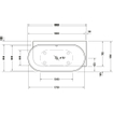 Duravit Luv bad ovaal 185x95cm hoek rechts mat wit SW228002