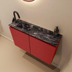 MONDIAZ TURE-DLUX 80cm toiletmeubel Fire. EDEN wastafel Lava positie links. Met 1 kraangat. SW1103792