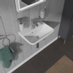 Duravit Me by starck fontein 450x155x320mm 1 kraangat overloop wit 0293427