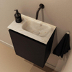 MONDIAZ TURE-DLUX 40cm toiletmeubel Urban. EDEN wastafel Ostra positie rechts. Zonder kraangat. SW1104657