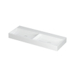 INK United wastafel - 120x45x11cm - 2 wasbakken - 0 kraangaten - porselein wit glans SW207358