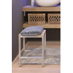 Looox Wood collection douche stool 35x30x45 met frame RVS geborsteld eiken RVS geborsteld SW73173
