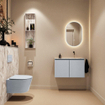 MONDIAZ TURE-DLUX 80cm toiletmeubel Clay. EDEN wastafel Glace positie rechts. Zonder kraangat. SW1103255