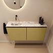 MONDIAZ TURE-DLUX 100cm toiletmeubel Oro. EDEN wastafel Glace positie links. Zonder kraangat. SW1103433