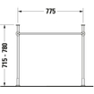 Duravit Vero metalen console v/wastafel hoogte verstelbr.+5cm chroom SW209405