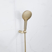 Fortifura Calvi douchekraan met glijstangset met ronde handdouche, metalen doucheslang Geborsteld Messing PVD (Goud) SW811953